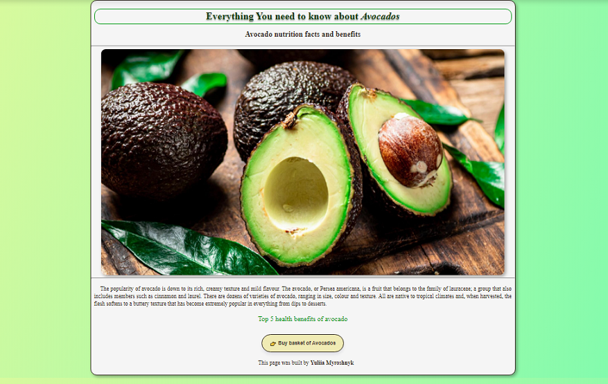 Avocado project